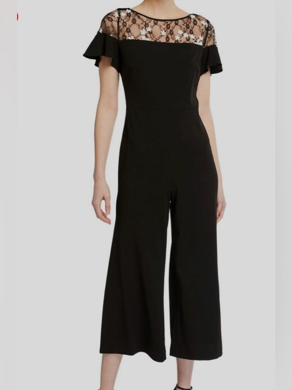 Karl Lagerfeld  Black Lace Jumpsuit